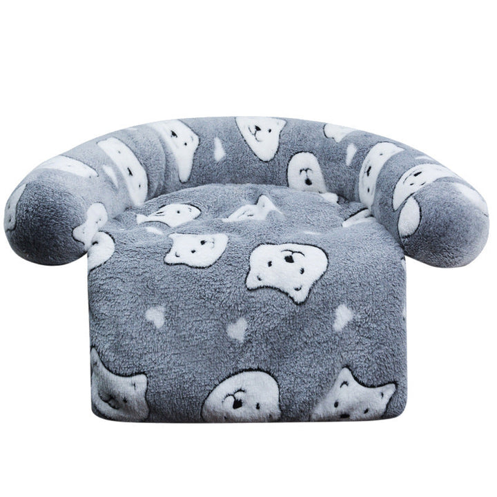 Plush Star Patterned  Lounge Chair  Dog Bed