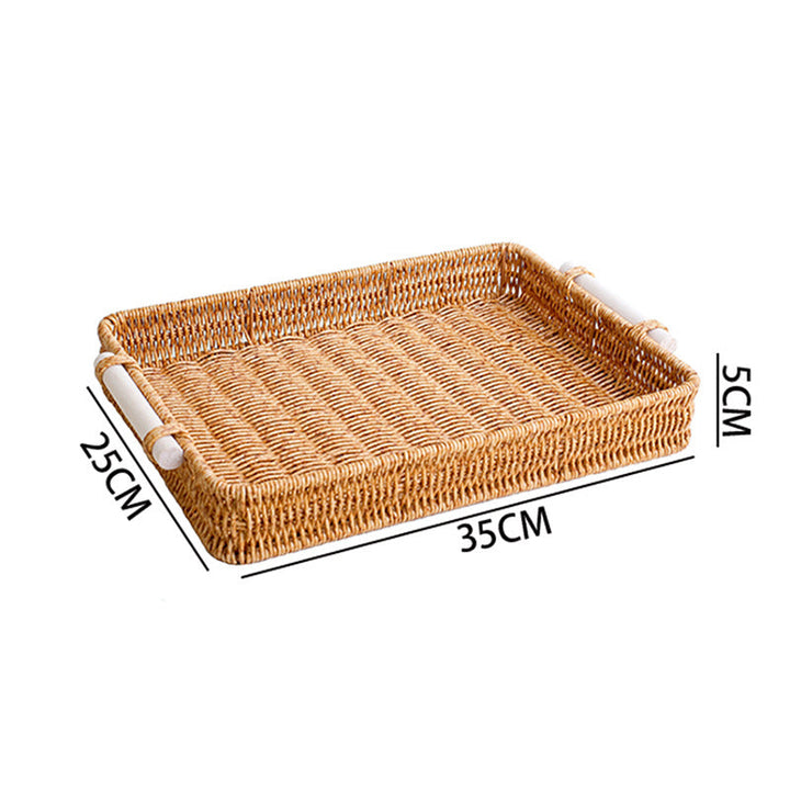 Women's Rectangular Basket with Integrated Handles Kalsten