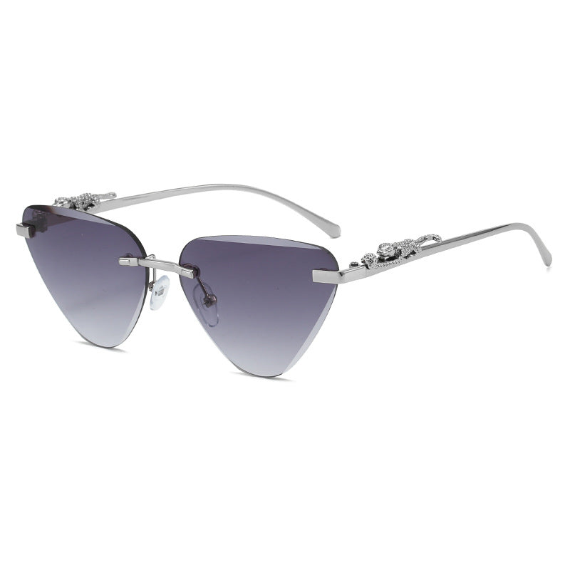 Women's Designer Sunglasses with Creative, Triangular Frame and Elegant Gold Accents Kalsten