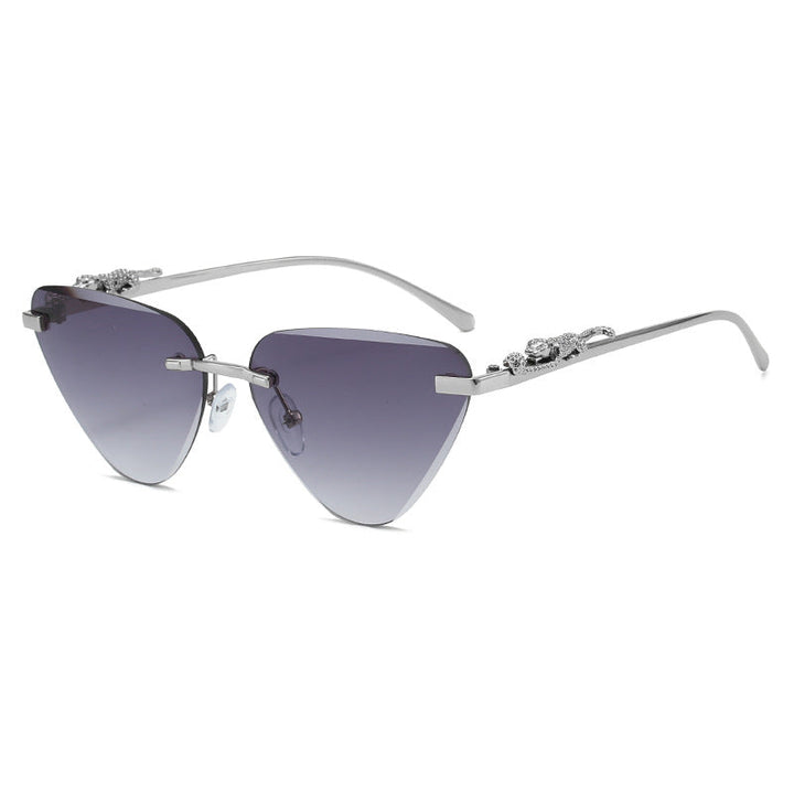 Women's Designer Sunglasses with Creative, Triangular Frame and Elegant Gold Accents Kalsten