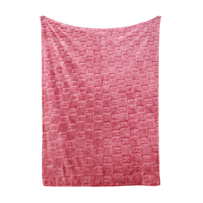 Ladies Cozy Microfiber Quick Change Blanket in Modern Checkered Pattern Kalsten