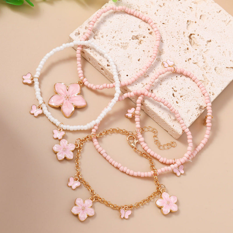 Floral Charm Bracelet Set Kalsten