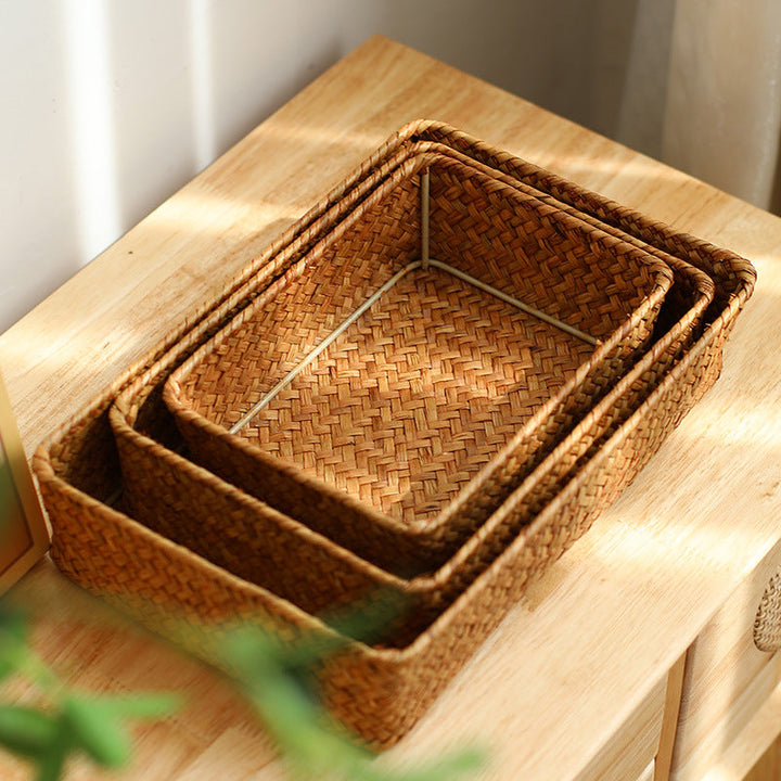 Rectangular Woven Storage Tray Kalsten