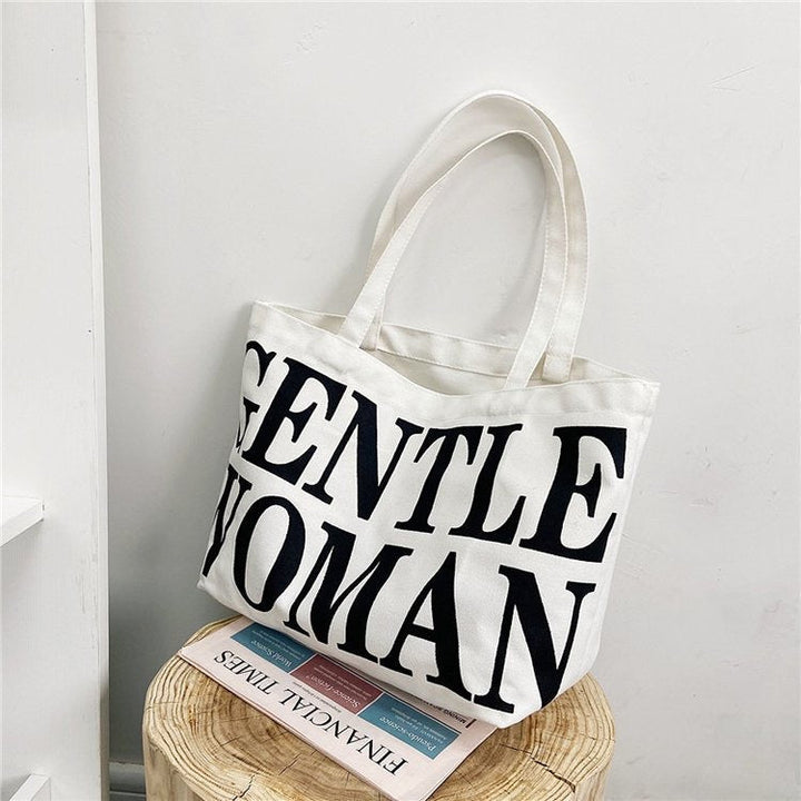 Fashionable cotton bag with striking lettering Kalsten