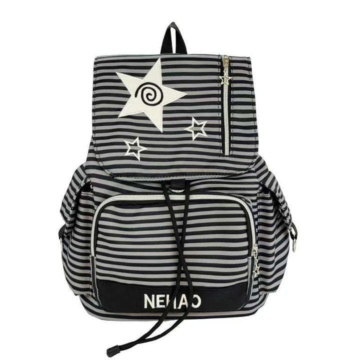 Multi-Pocket Striped Backpack Kalsten