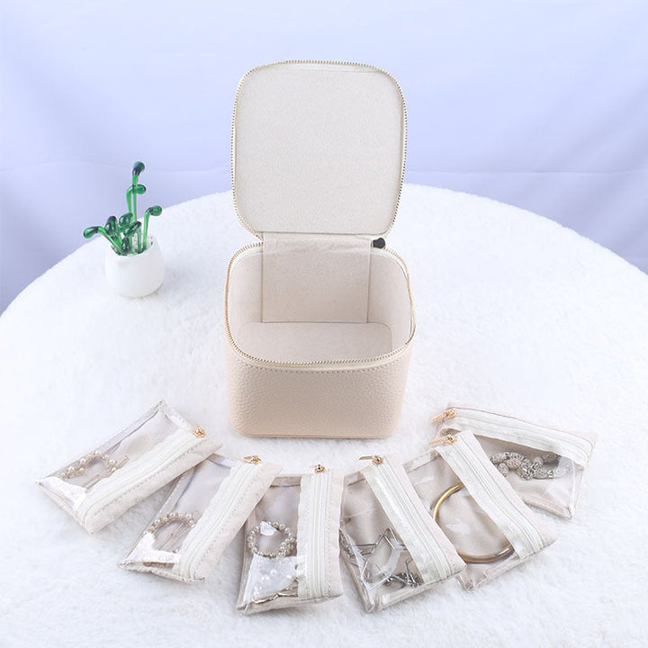 Cosmetic organizer handbag with transparent compartments Kalsten