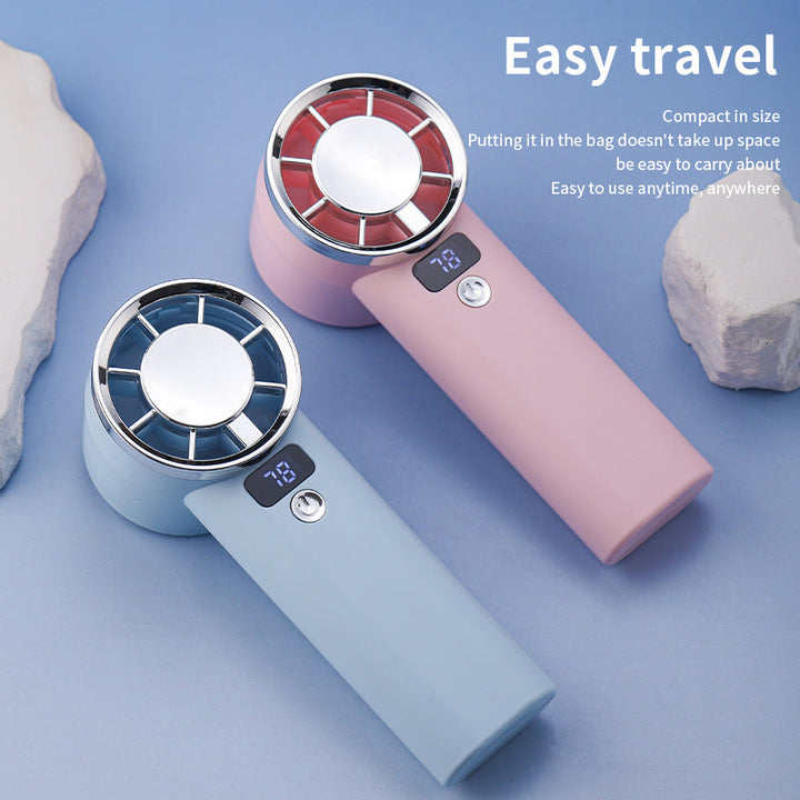 Women Portable Hand Fan with Digital Display Kalsten