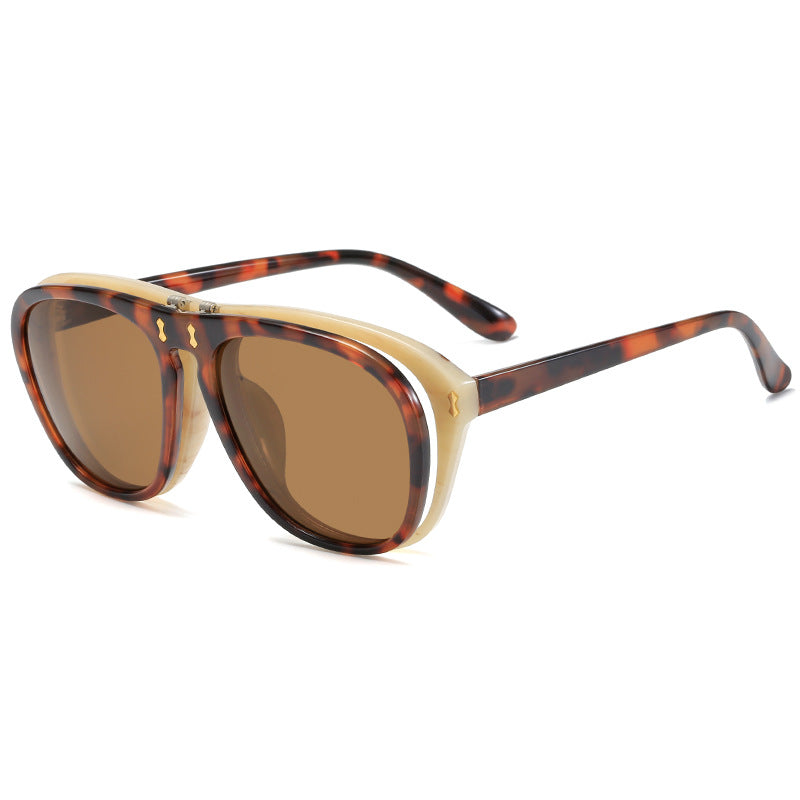 Women's modern oversized sunglasses with unique tortoise design Kalsten