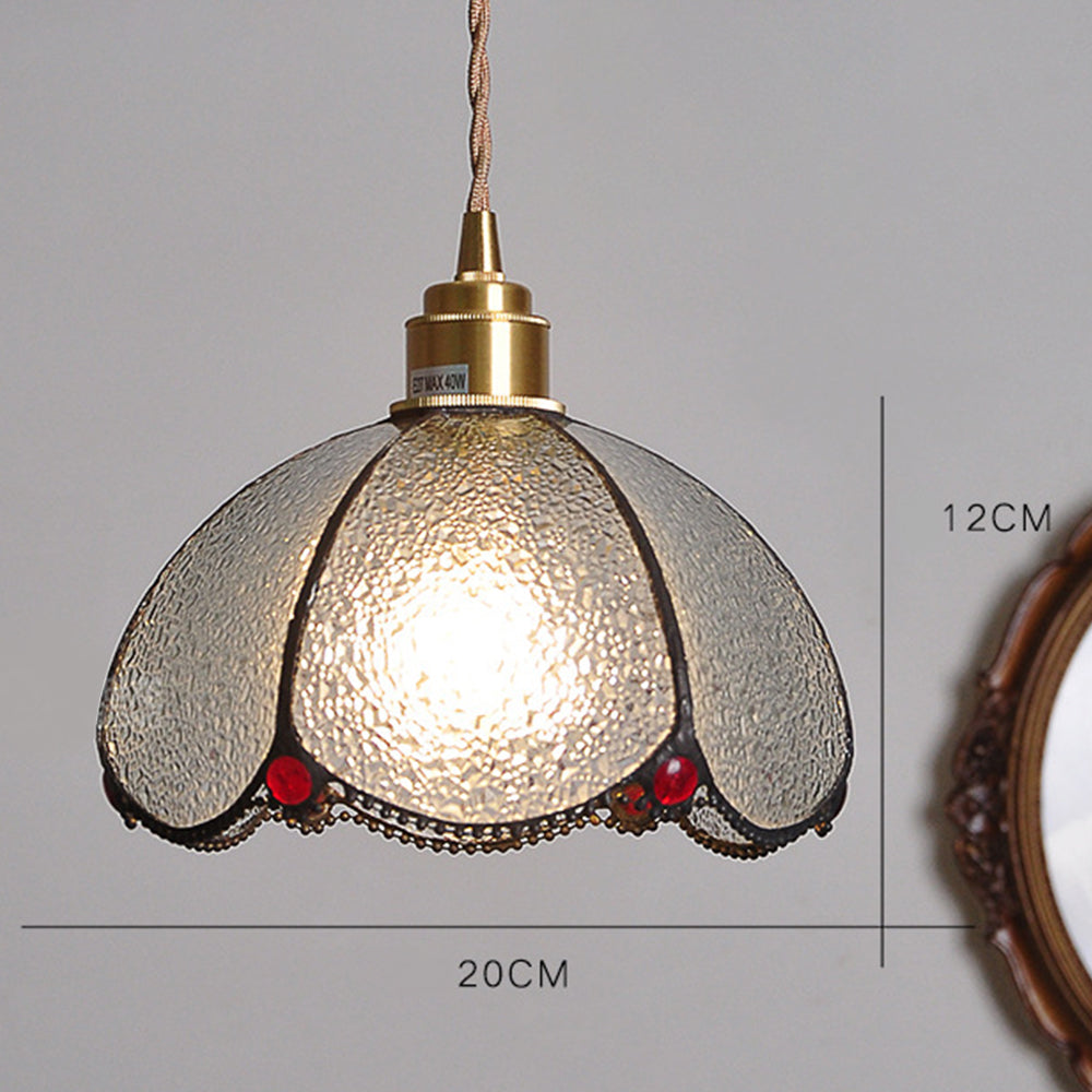 Vintage Stained Glass Dome Tiffany Pendant Light | Kalsten