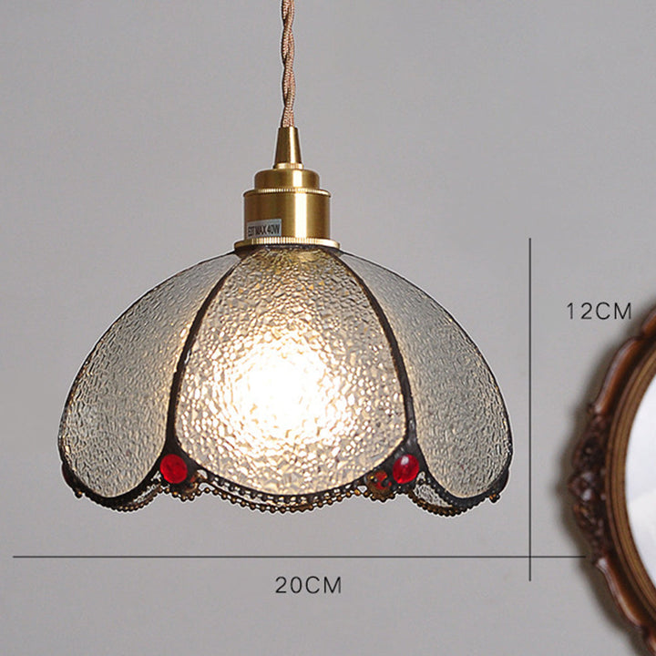 Vintage Stained Glass Dome Tiffany Pendant Light | Kalsten