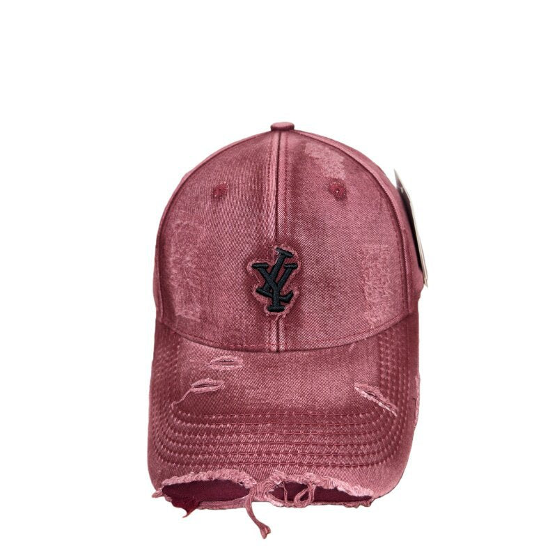 Men's Distressed Denim Adjustable Baseball Cap Kalsten