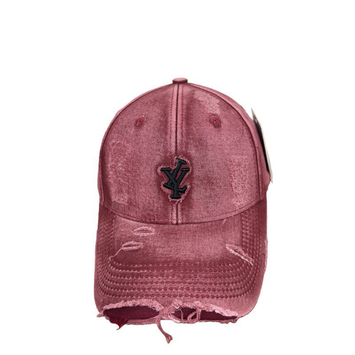 Men's Distressed Denim Adjustable Baseball Cap Kalsten