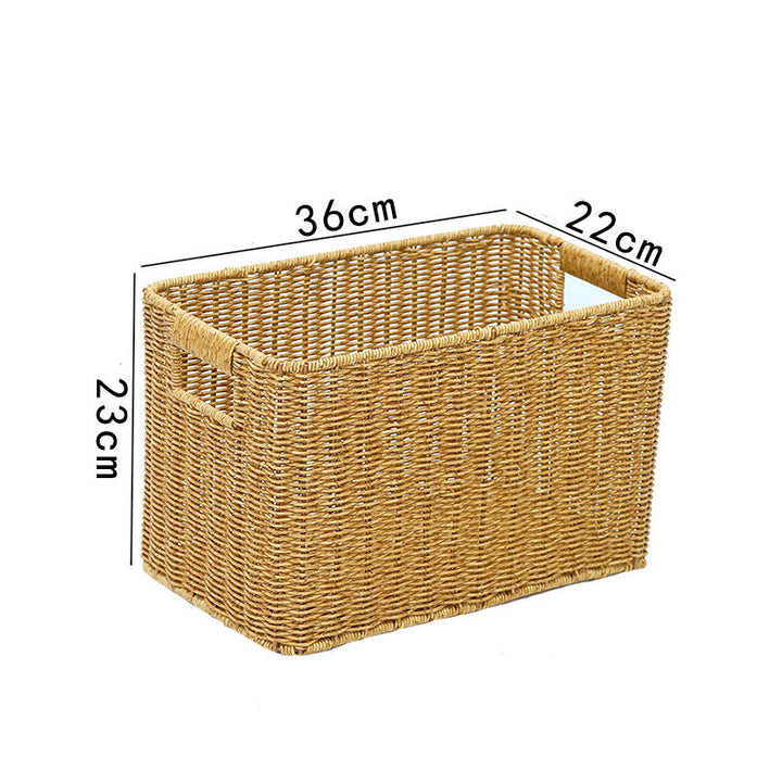 Women Rectangular Storage Basket Made of Woven Material Kalsten