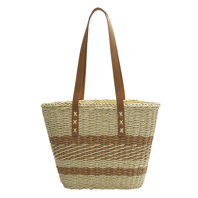 Comfortable beach bag with leather handles Kalsten