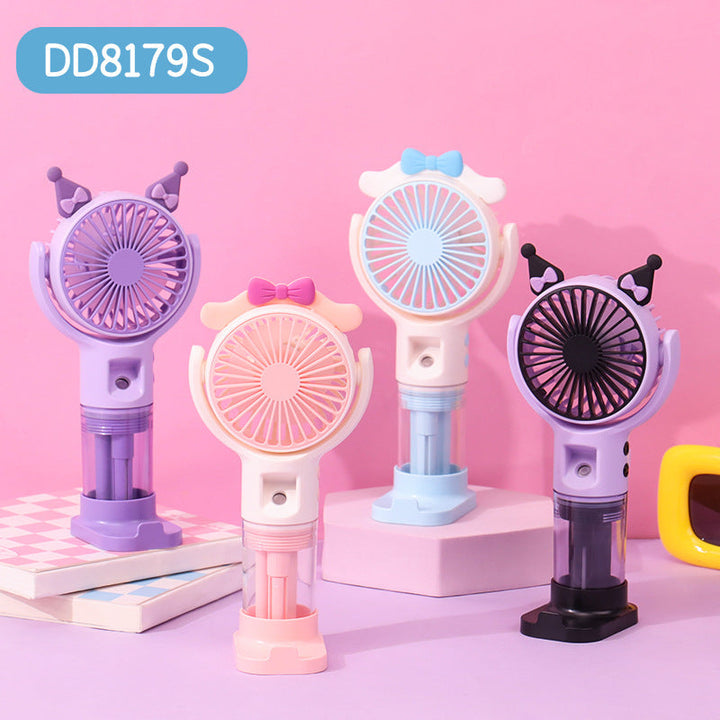 Cooling portable handheld misting fan with detachable water reservoir adjustable tilt and cute animal ears Kalsten