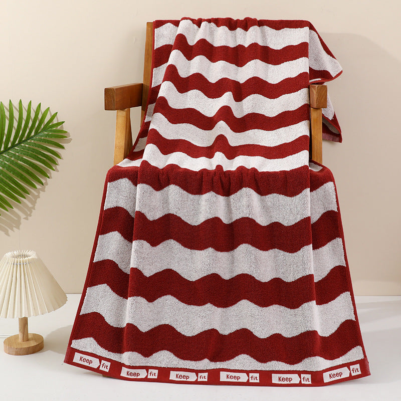 Terry Bath Towel With Modern Dot Design Kalsten