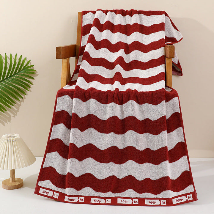 Cozy Terry Bath Towel with Stylish Polka Dot Design Kalsten