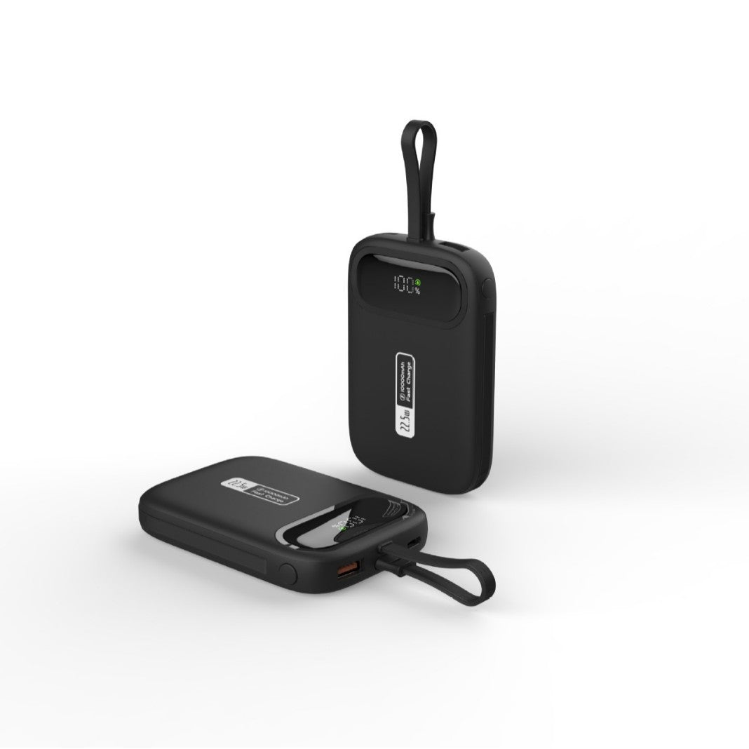 Portable power bank with fast USB-C connection and integrated LED display Kalsten