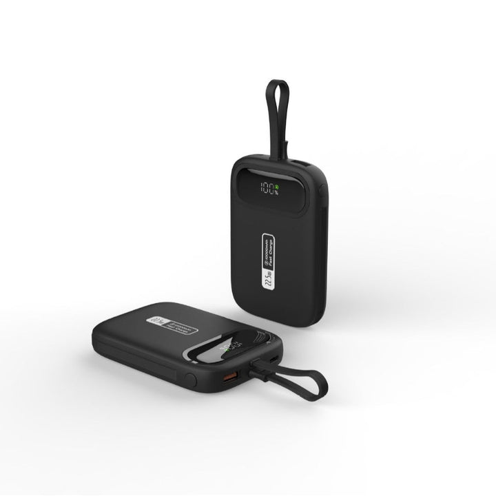 Portable power bank with fast USB-C connection and integrated LED display Kalsten
