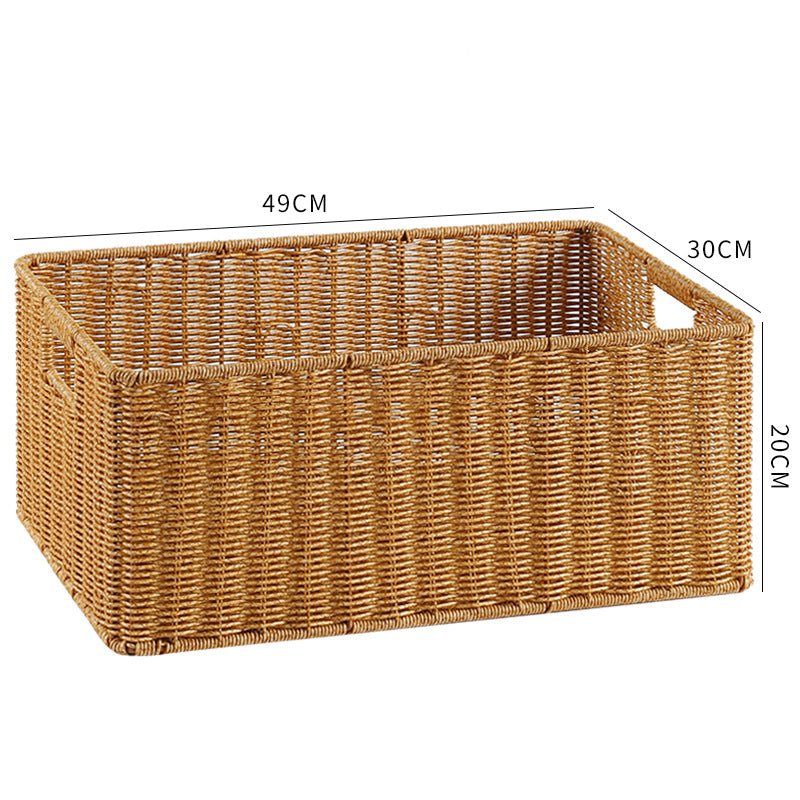 Handcrafted Rectangular Wicker Storage Bin Kalsten