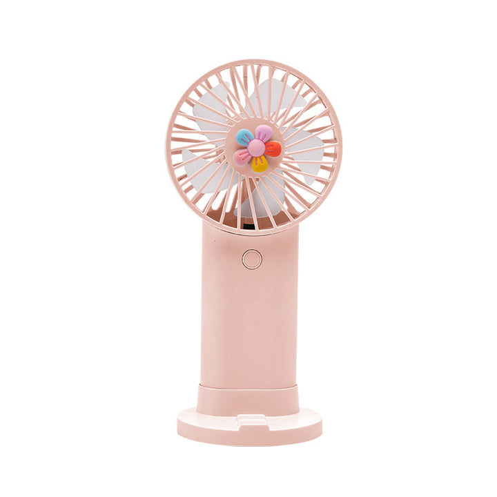 Women's Portable Handheld Fan with Playful Flower Design Kalsten