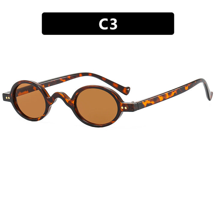 Women's round sunglasses with distinctive design and high-quality plastic frame Kalsten