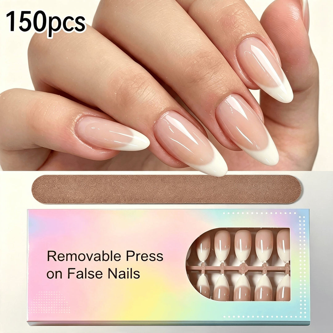Elegant Gradient French Tip Press-On Nails Kalsten
