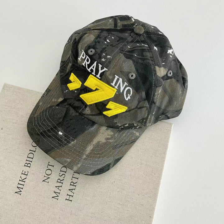 Men's Distressed Camouflage Baseball Cap Kalsten