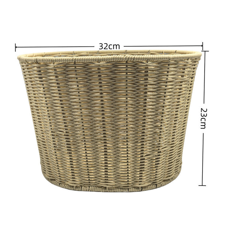 woven rattan front bicycle basket with universal handlebar mount Kalsten
