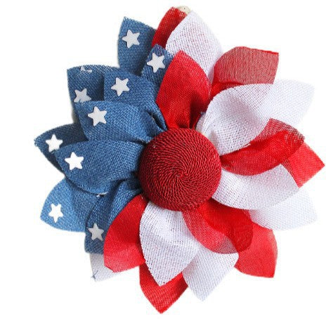 Women's multi-layered fabric flower hairpin with hidden metal clip Kalsten