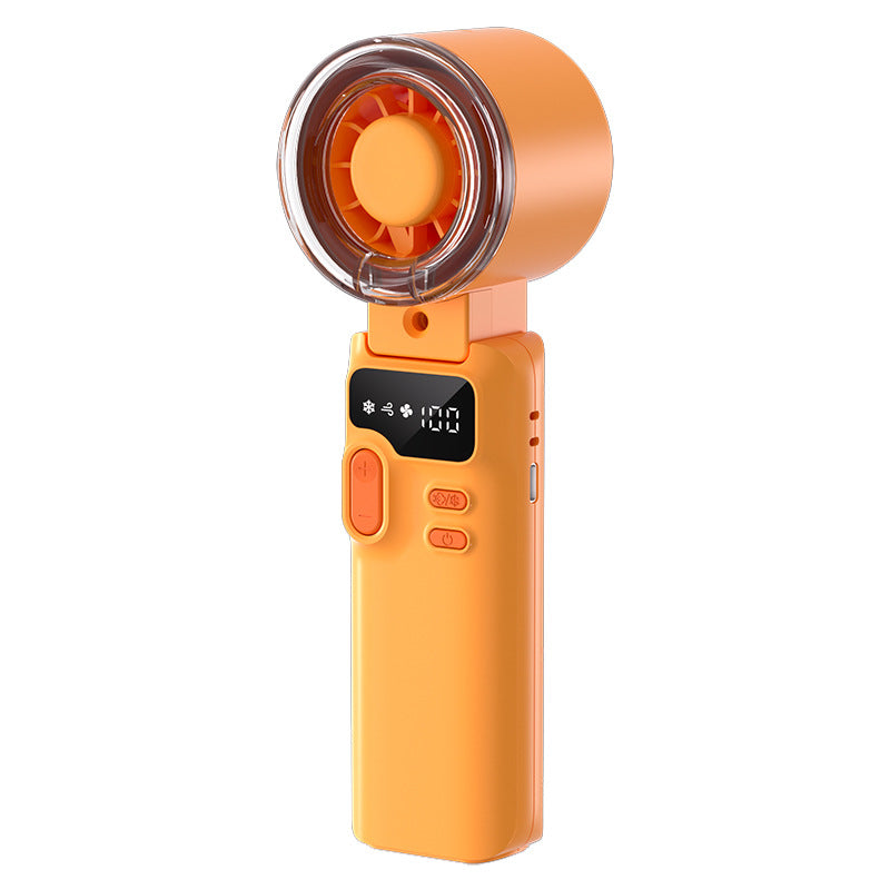 Cooling rechargeable handheld digital display misting mini fan with adjustable tilt and USB-C charging Kalsten