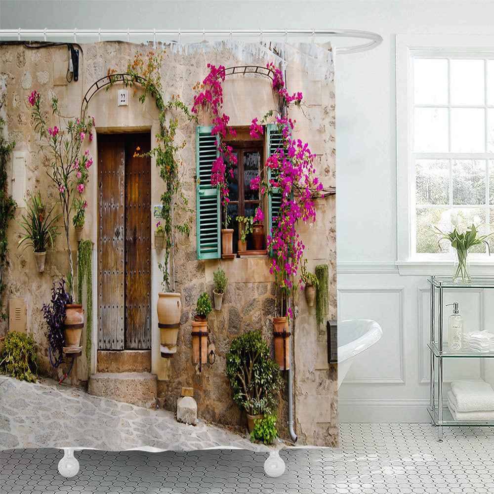 Floral Lane-Inspired Shower Curtain Kalsten