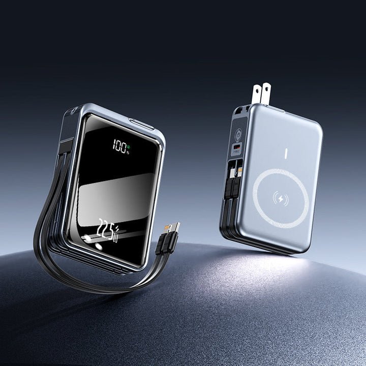 Portable power bank with integrated wireless charging function and LED display Kalsten
