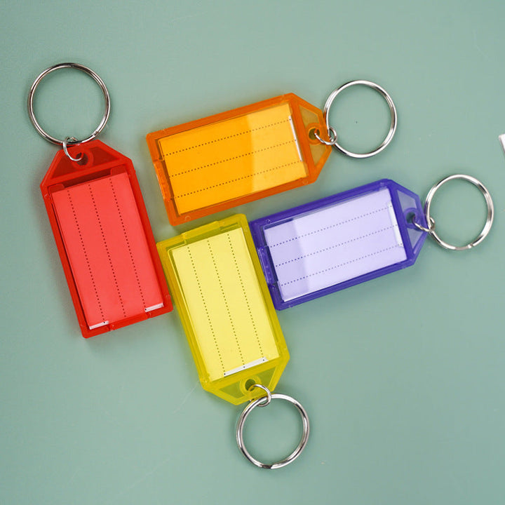 Unisex keychain with reusable label field Kalsten
