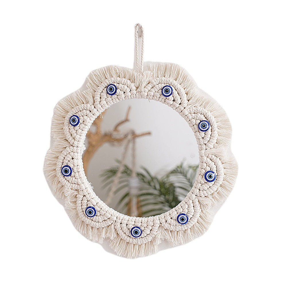 Macramé Decorative Round Mirror Acalora