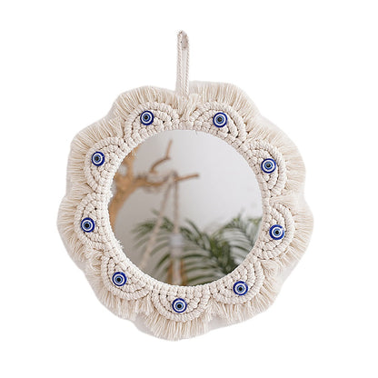 Macramé Decorative Round Mirror Acalora