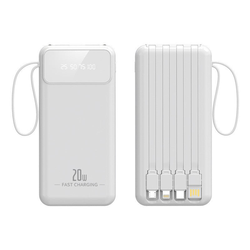 Powerbank with multifunctional charging cables and digital charging display Kalsten
