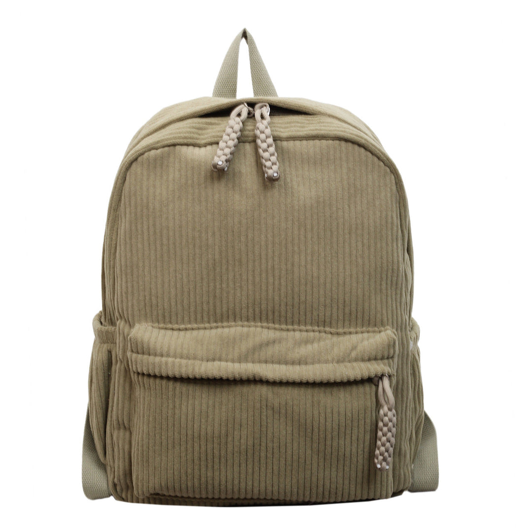 Corduroy Textured School Backpack Kalsten