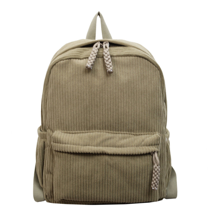 Corduroy Textured School Backpack Kalsten