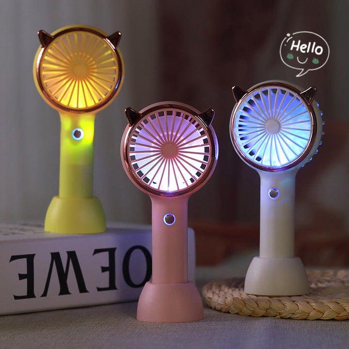 Women's portable hand fan with cat ears Kalsten