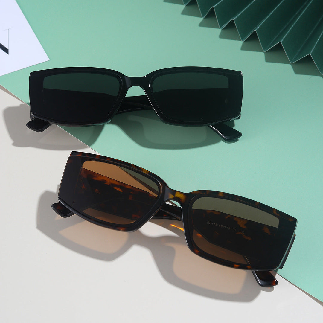 Women's elegant rectangular sunglasses with stylish acetate frame Kalsten