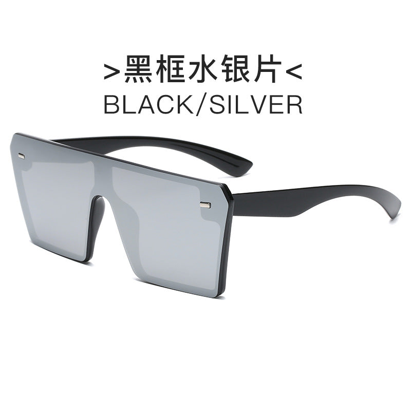 Women's futuristic sunglasses with oversized rectangular frame Kalsten