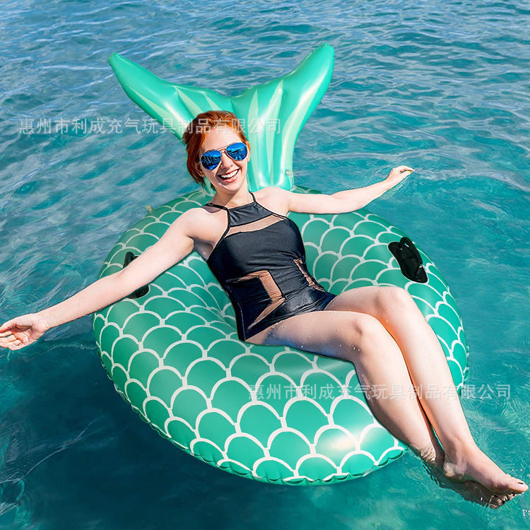 Women inflatable swimming ring with fish tail design Kalsten