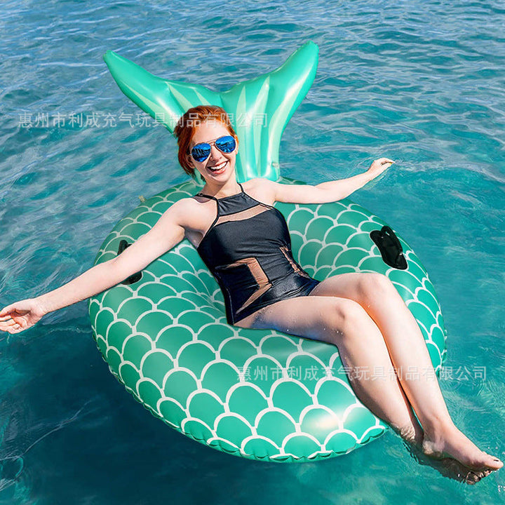 Women inflatable swimming ring with fish tail design Kalsten