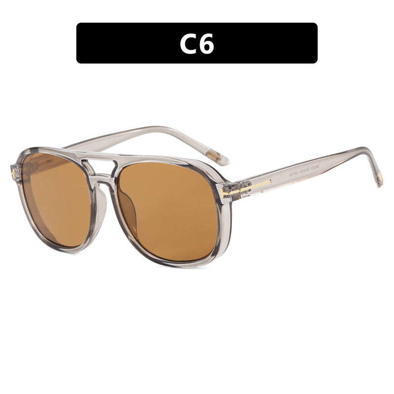 Women's square sunglasses with luxurious plastic frame and mirrored lenses Kalsten