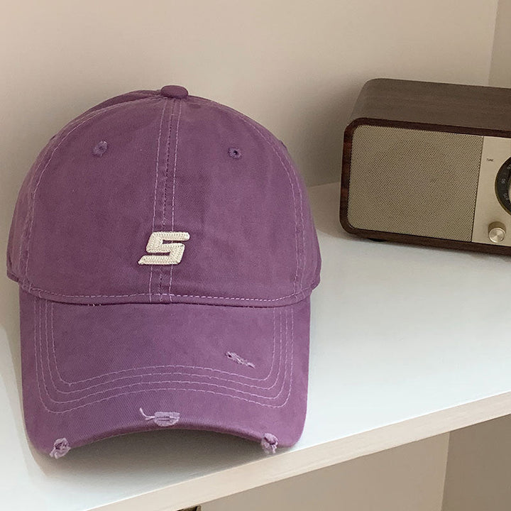 Men's Distressed Cotton Adjustable Baseball Cap Kalsten