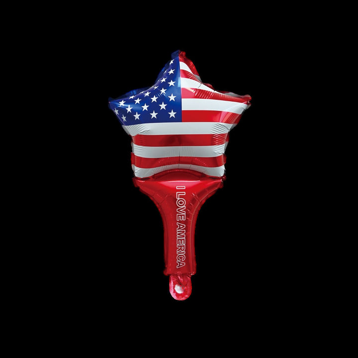 Unisex non-patriotic inflatable hairband with star ear bubbles and the inscription Kalsten
