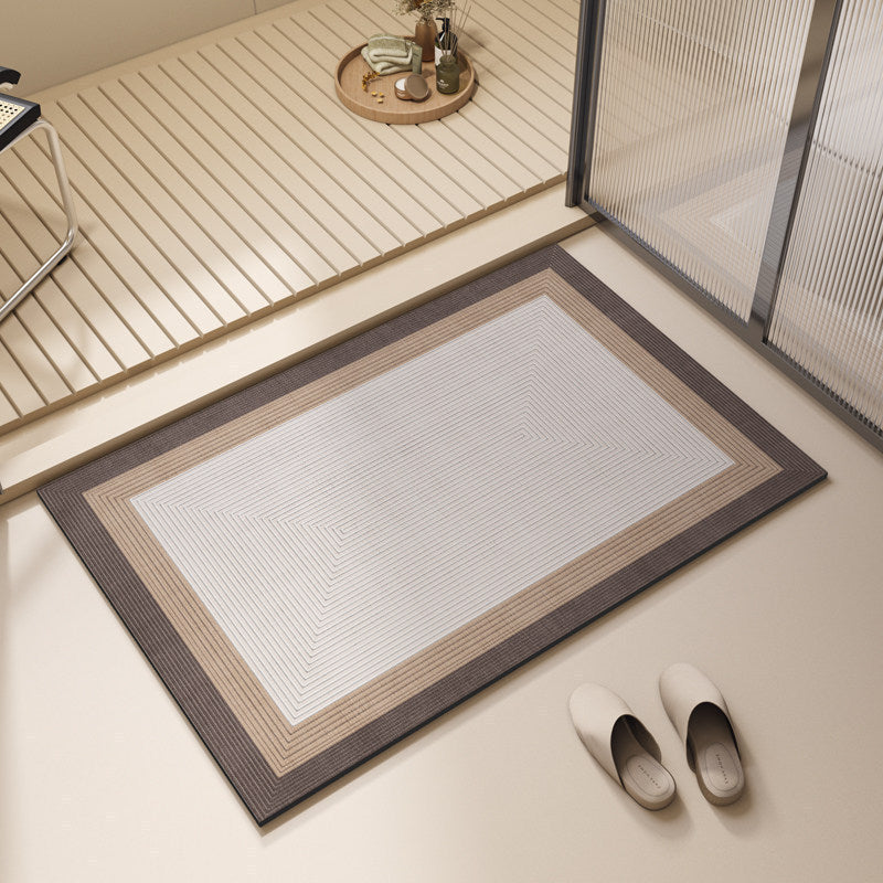 Modern Geometric Bath Mat Kalsten