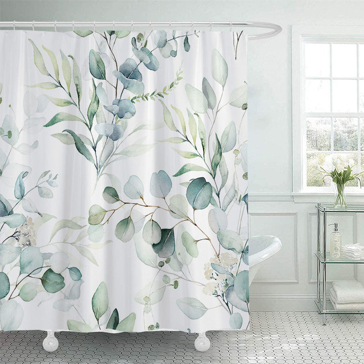 Tropical Botanical Shower Curtain Kalsten