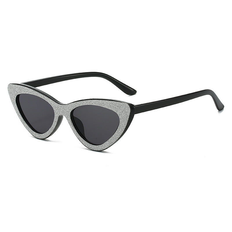 Ladies Cat-Eye Sunglasses with Glamorous Glitter Frame Kalsten